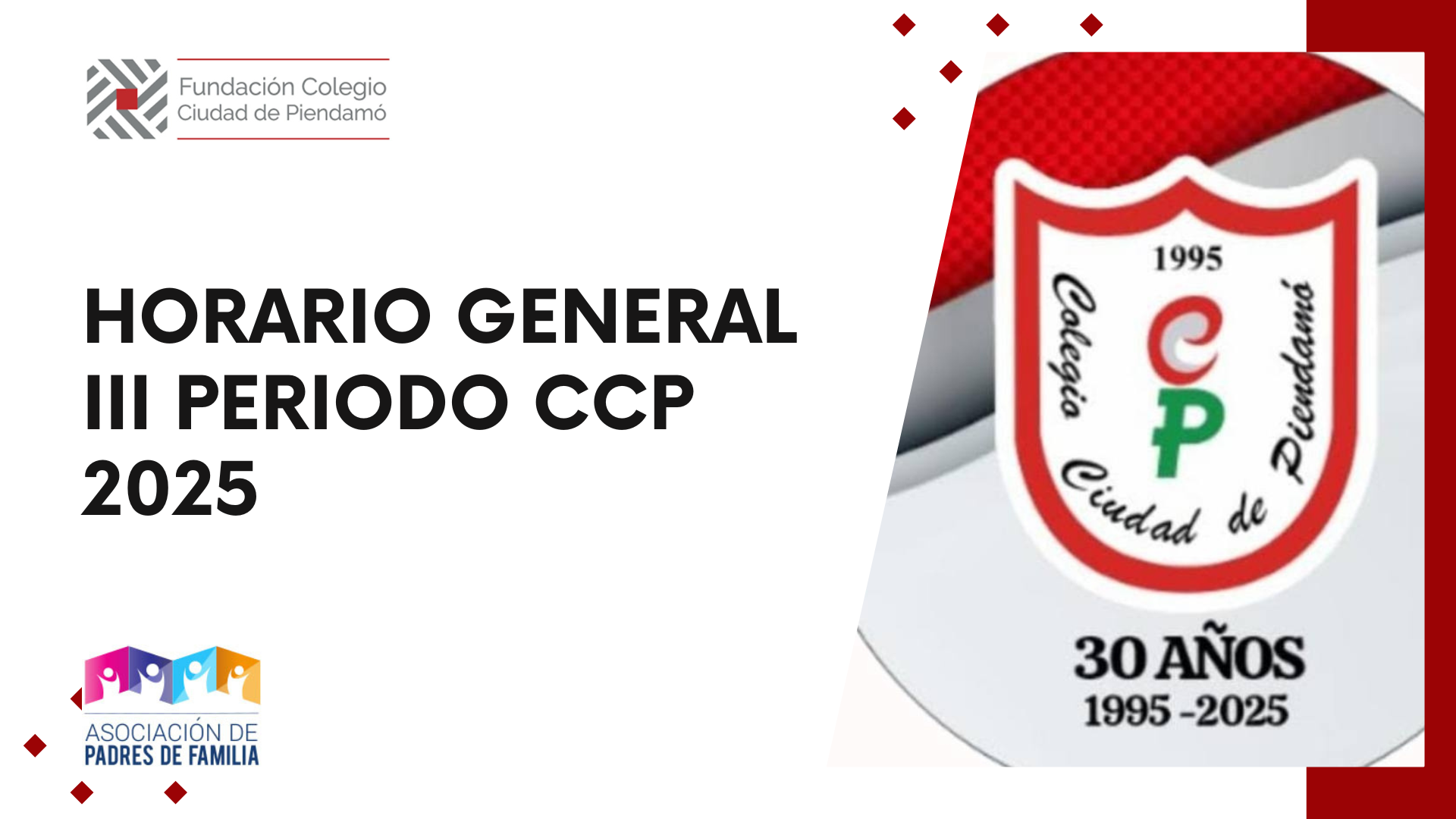 HORARIO GENERAL CCP III PERIODO 2025
